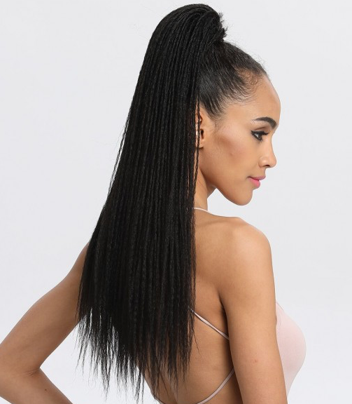 cheveux synthetique ponytails sleek hair